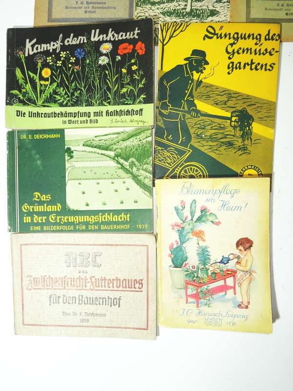 Garten Blumen Pflanzen Düngung Obstbau alte Bücher