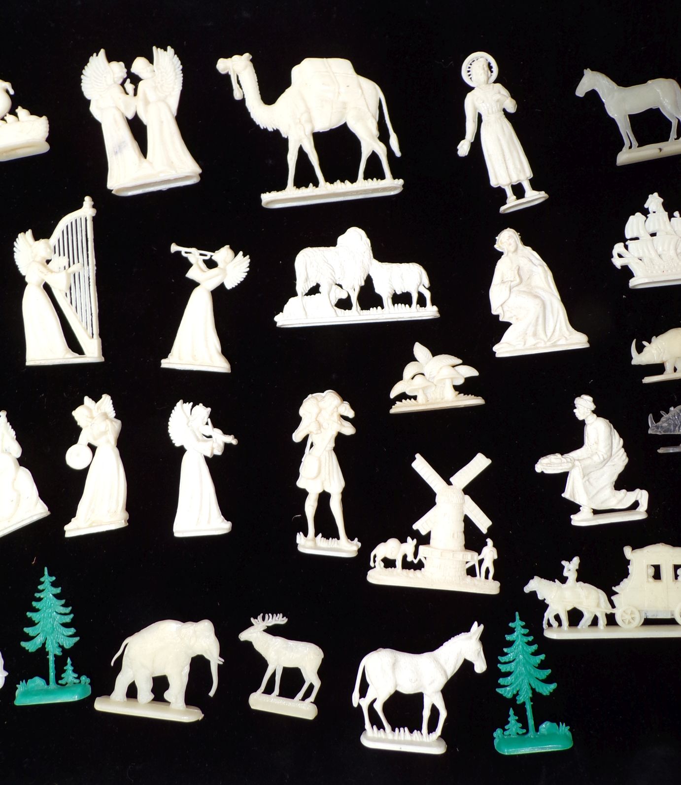 Lot alter Margarinefiguren Krippe Jesus Tiere