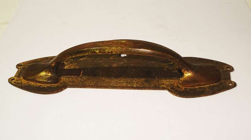 Messing Möbelbeschlag Jugendstil XXL um 1910