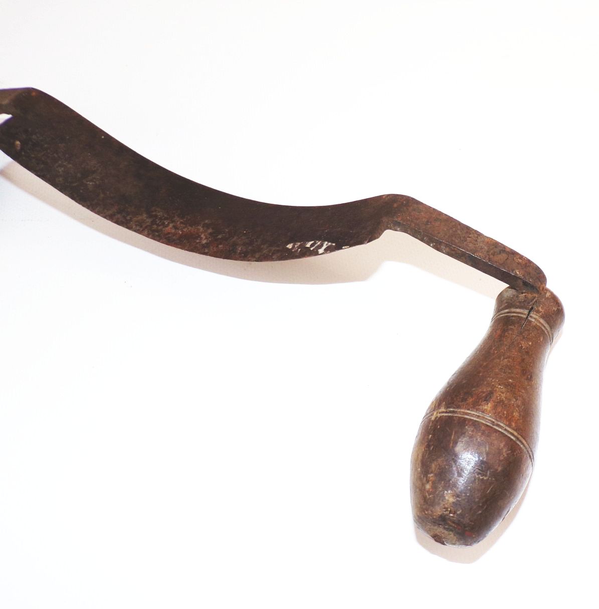 Altes gebogenes Schäleisen Zimmermann Werkzeug Ziehmesser Altes gebogenes Schäleisen Zimmermann Werkzeug Ziehmesser