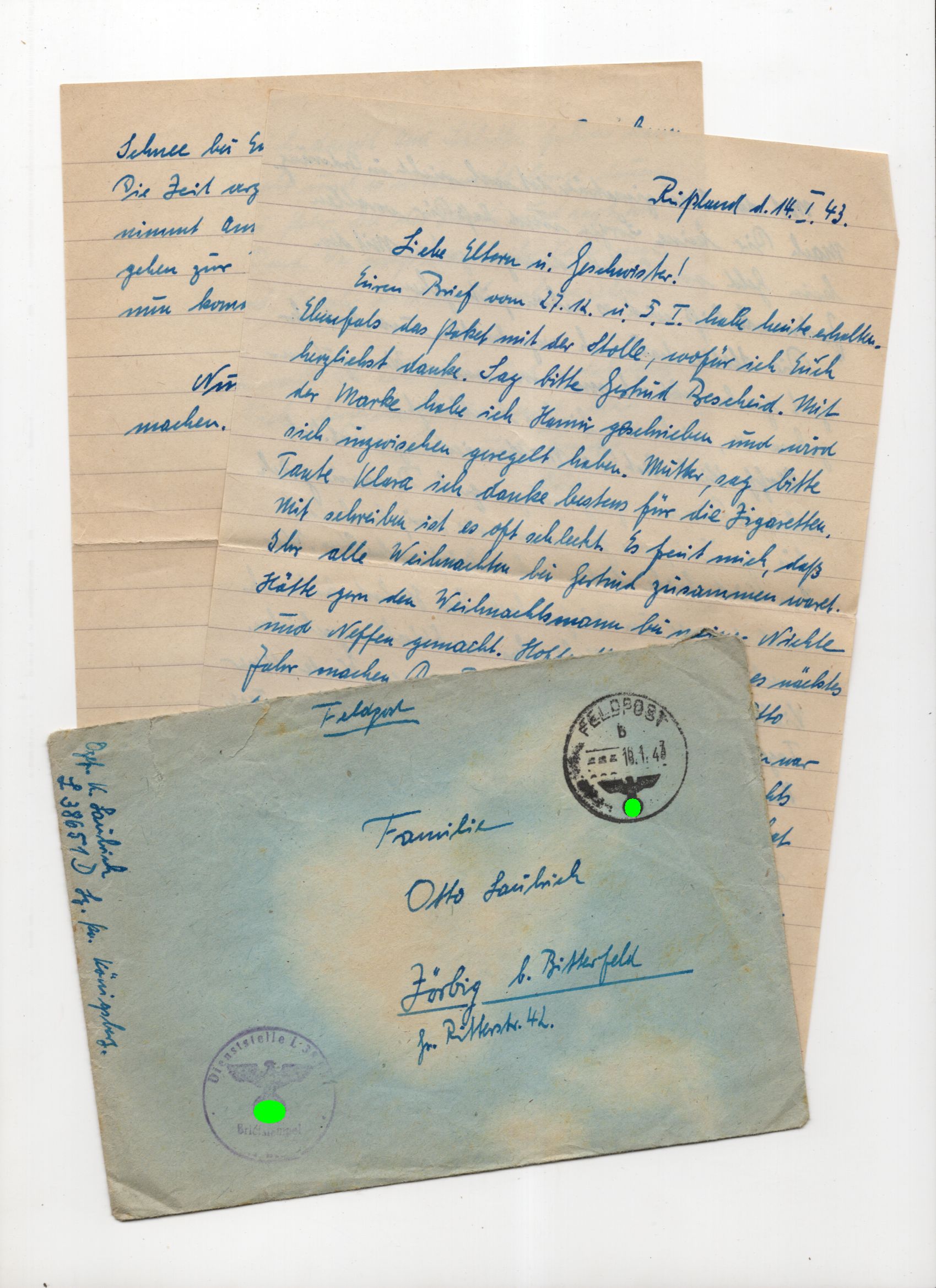 Feldpost Nachlass 2 Wk Infanterie Luftwaffe Atlantik Russland