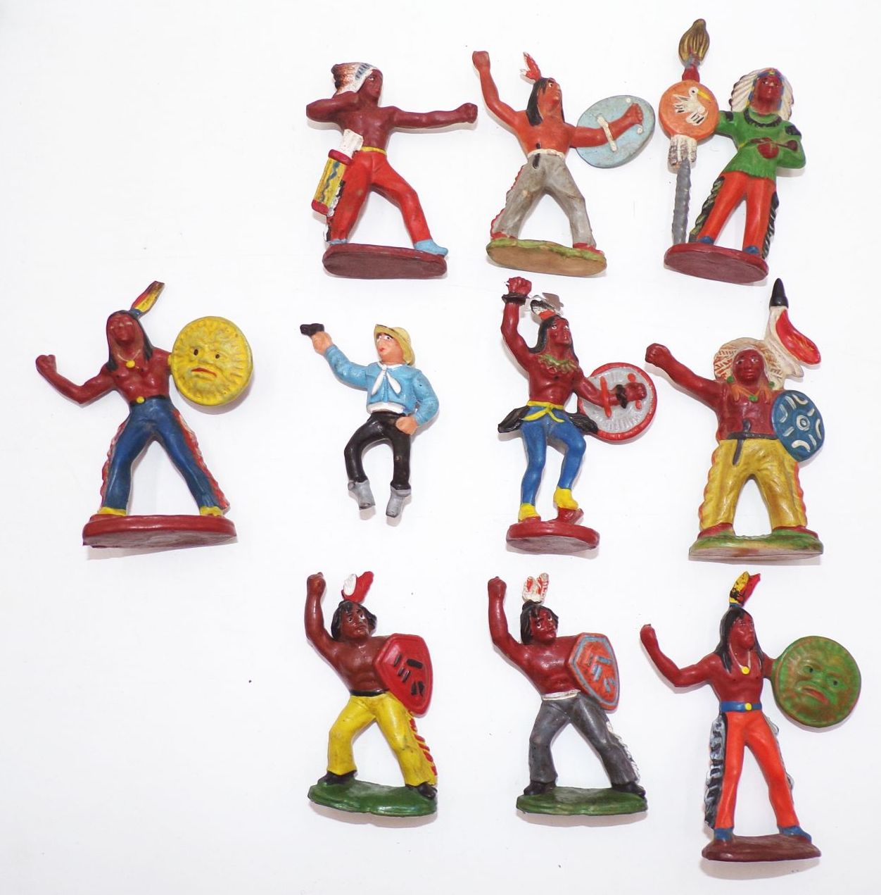Weichgummi Indianer Cowboy DDR 10 Stück