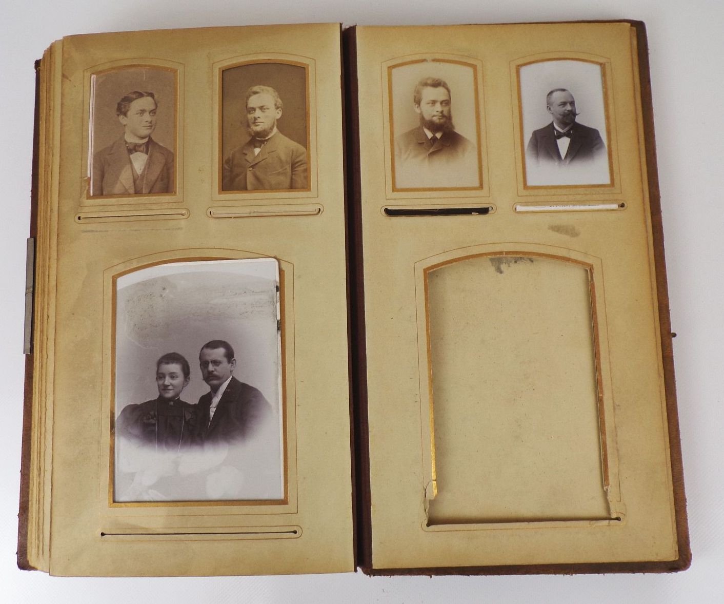 Jugendstil Fotoalbum CDV Fotos Kabinettfotos um 1900