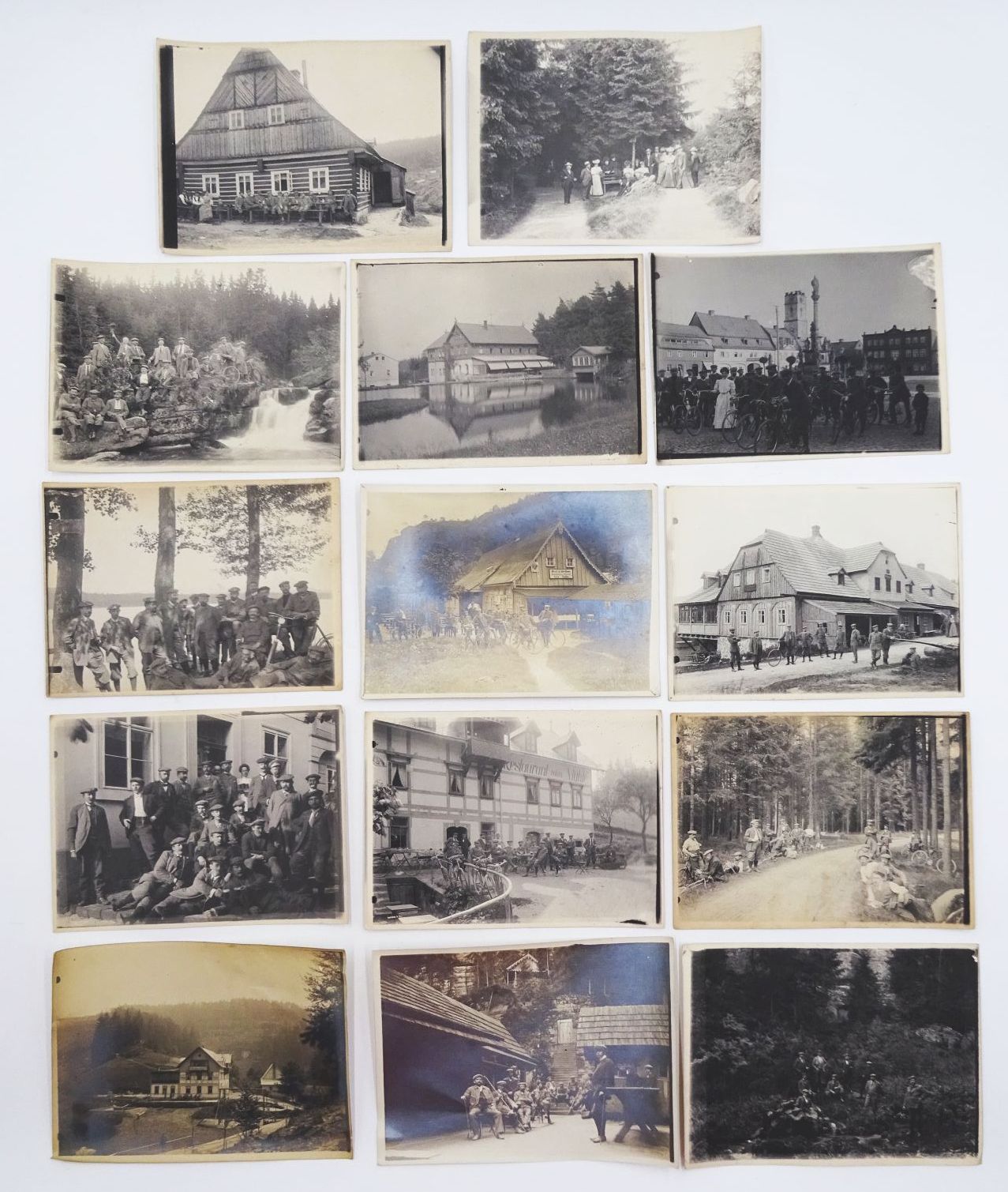 Fotos Radtour Böhmische Schweiz um 1910 großformatig Tschechien 14 Stück