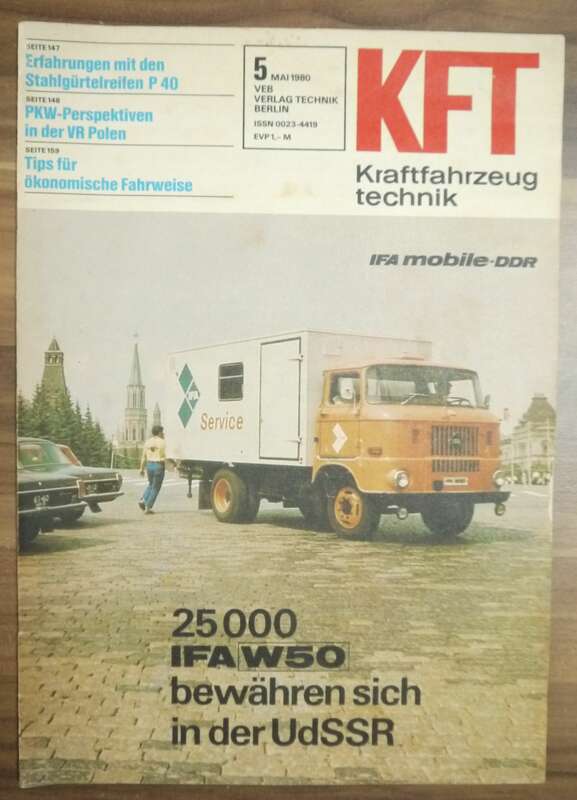 KFT Erfahrungen Stahlgürtelreifen P40 Mai 1980 DDR 25000 IFA W50