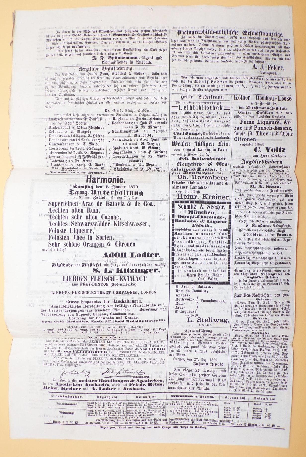 Fränkischer Kurier und Fränkische Zeitung 1866 bis 1870 Fränkischer Kurier und Fränkische Zeitung 1866 bis 1870