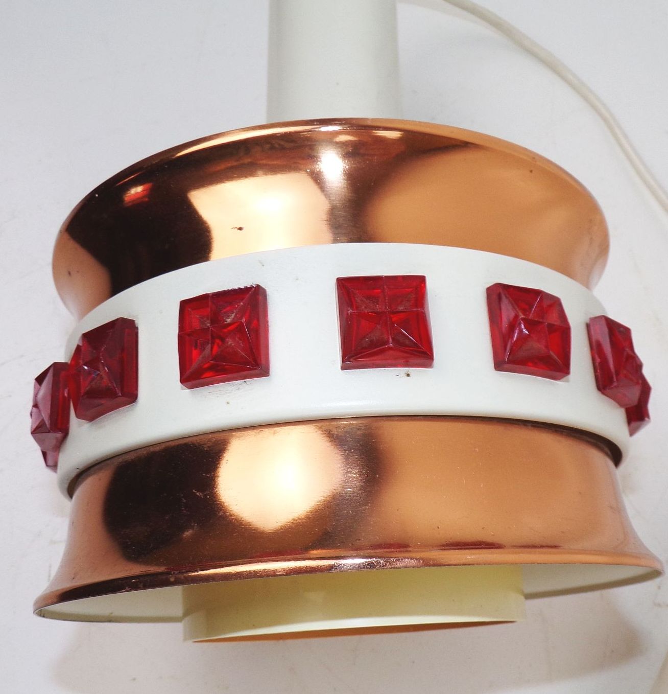 DDR Deckenleuchte Kupfer Optik Space Age 70er Jahre Deko Lampe