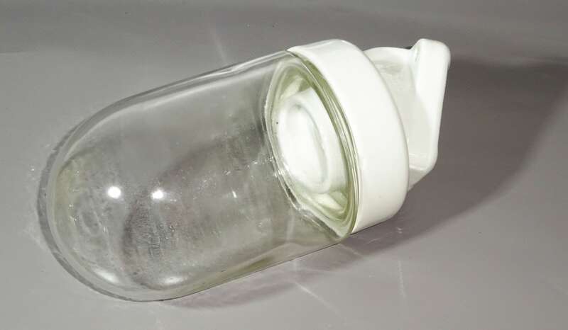Old Glaskolbenlampe Glas Porzellan Deckenlampe Wandleuchte Industrie 