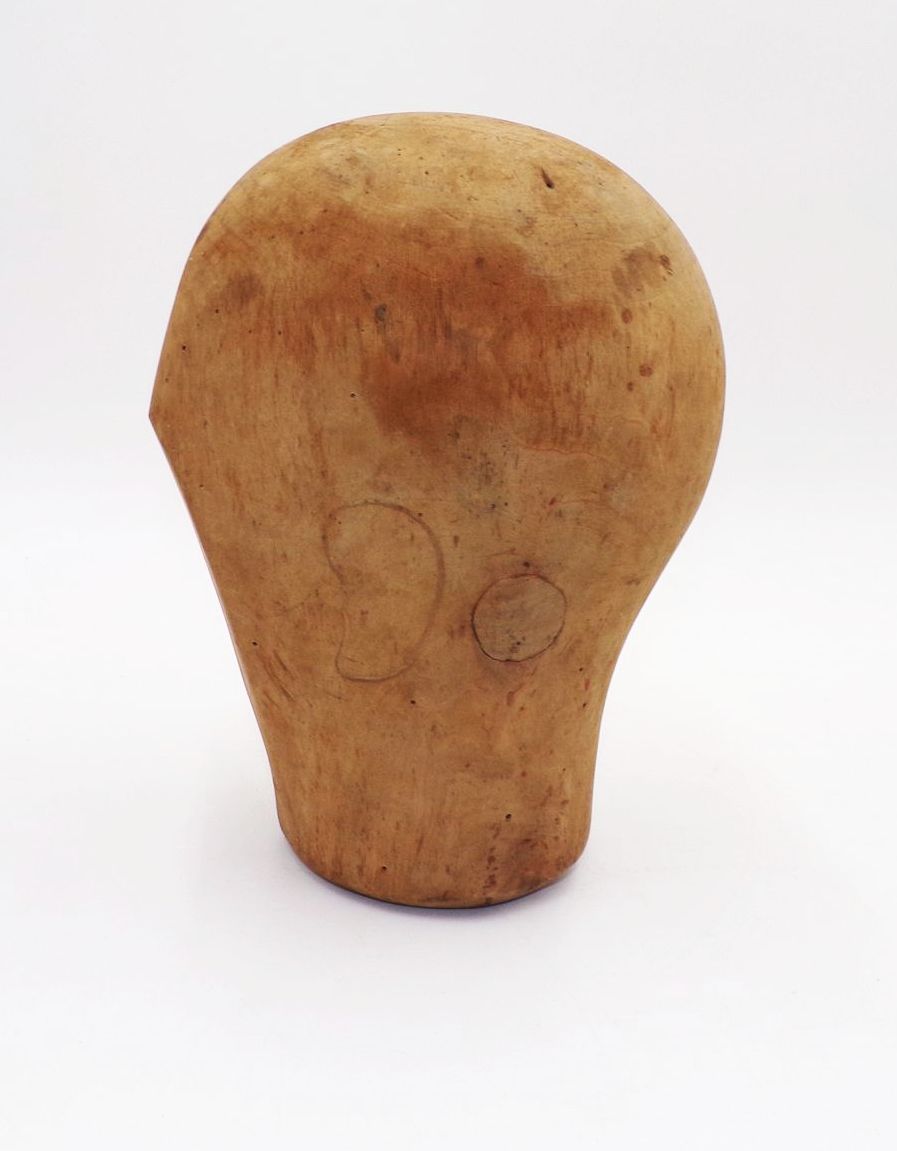 Alter Perückenkopf Lou Per Holz Vintage Deko