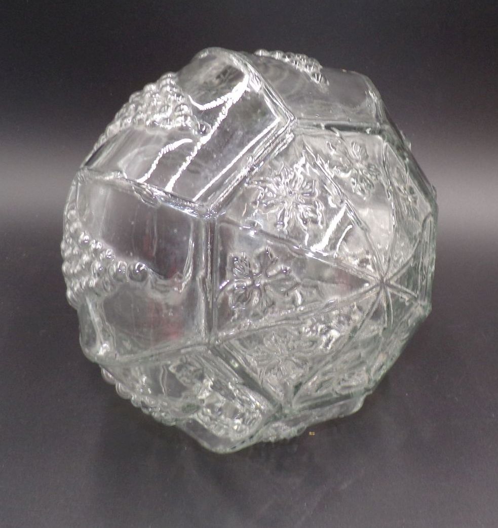 Alter Lampenschirm Deckenleuchte Weintraube Transparent Pressglas Antik
