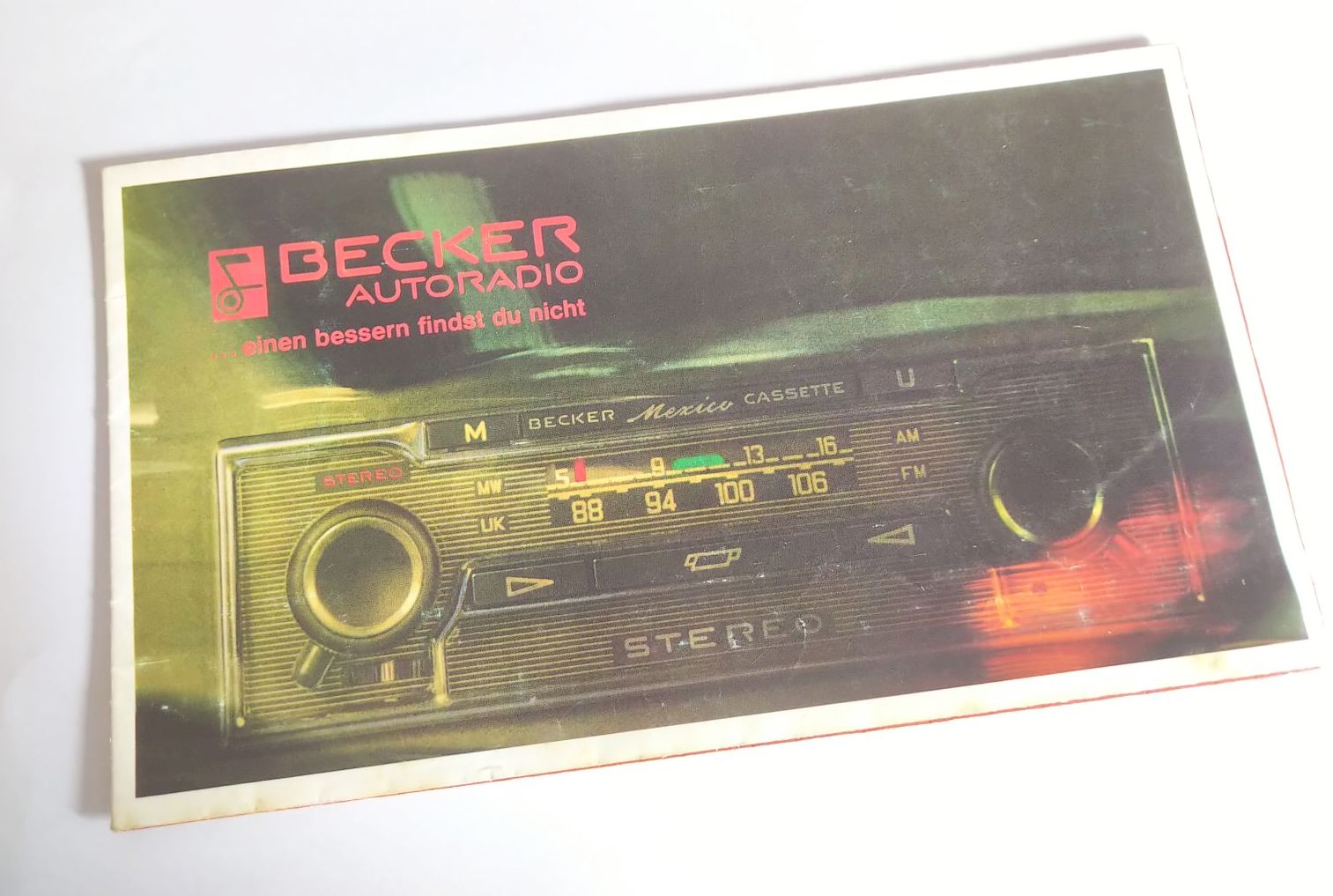 Becker Autoradio Werbekarte Deutschland Radio Modelle Becker Autoradio Werbekarte Deutschland Radio Modelle