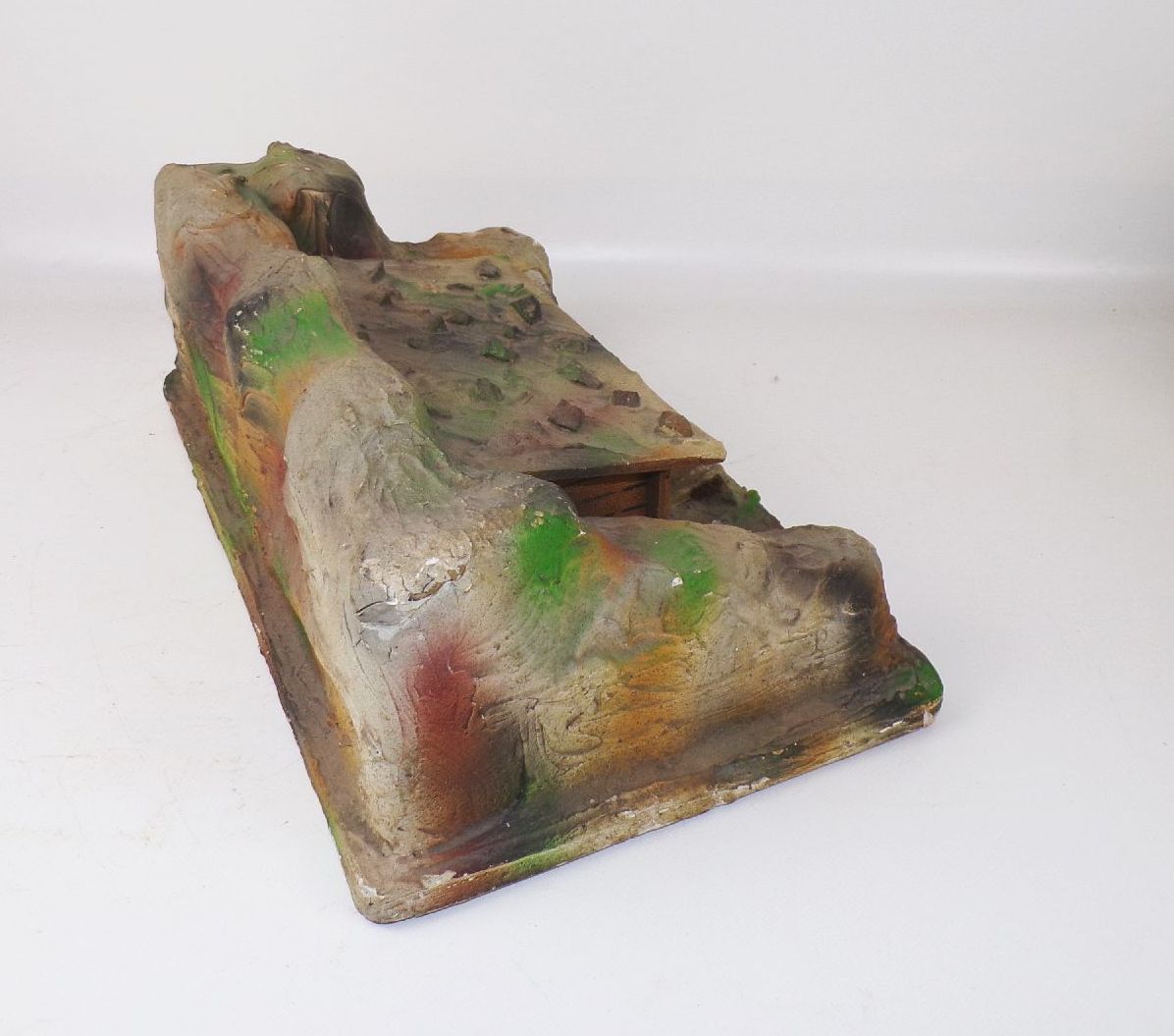 Altes DDR Wildwest Diorama Landschaft Kurt Holze Meissen 1960 er für Indianer 