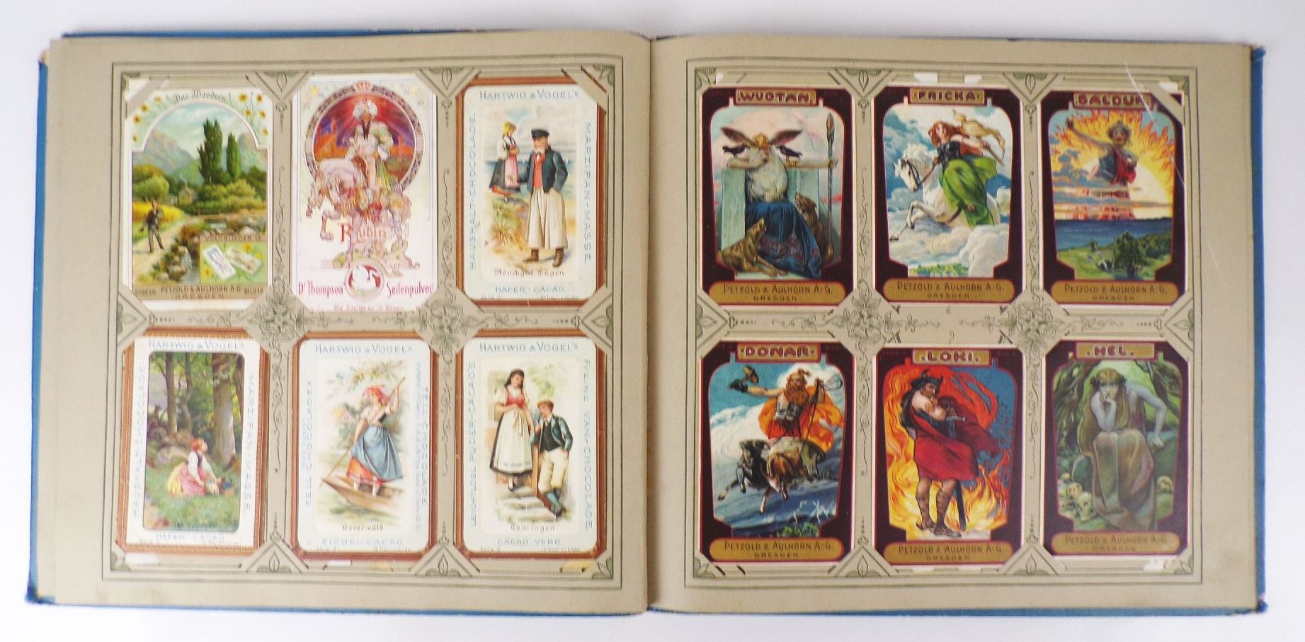 Sammelbilderalbum Petzold und Aulhorn um 1900 Kaufmannsbilder Sammelbilderalbum Petzold und Aulhorn um 1900 Kaufmannsbilder