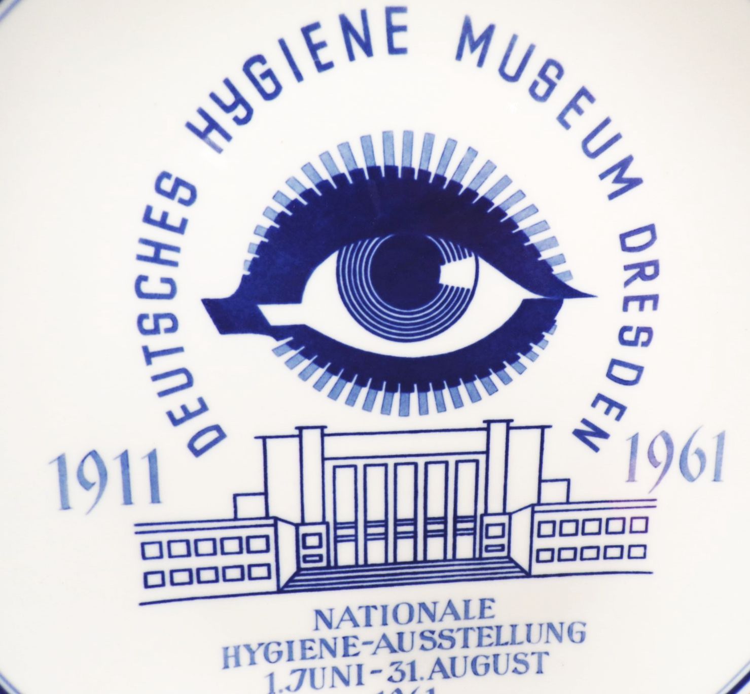 Meissen Wandteller Deutsches Hygiene Museum Dresden 1911 bis 1961