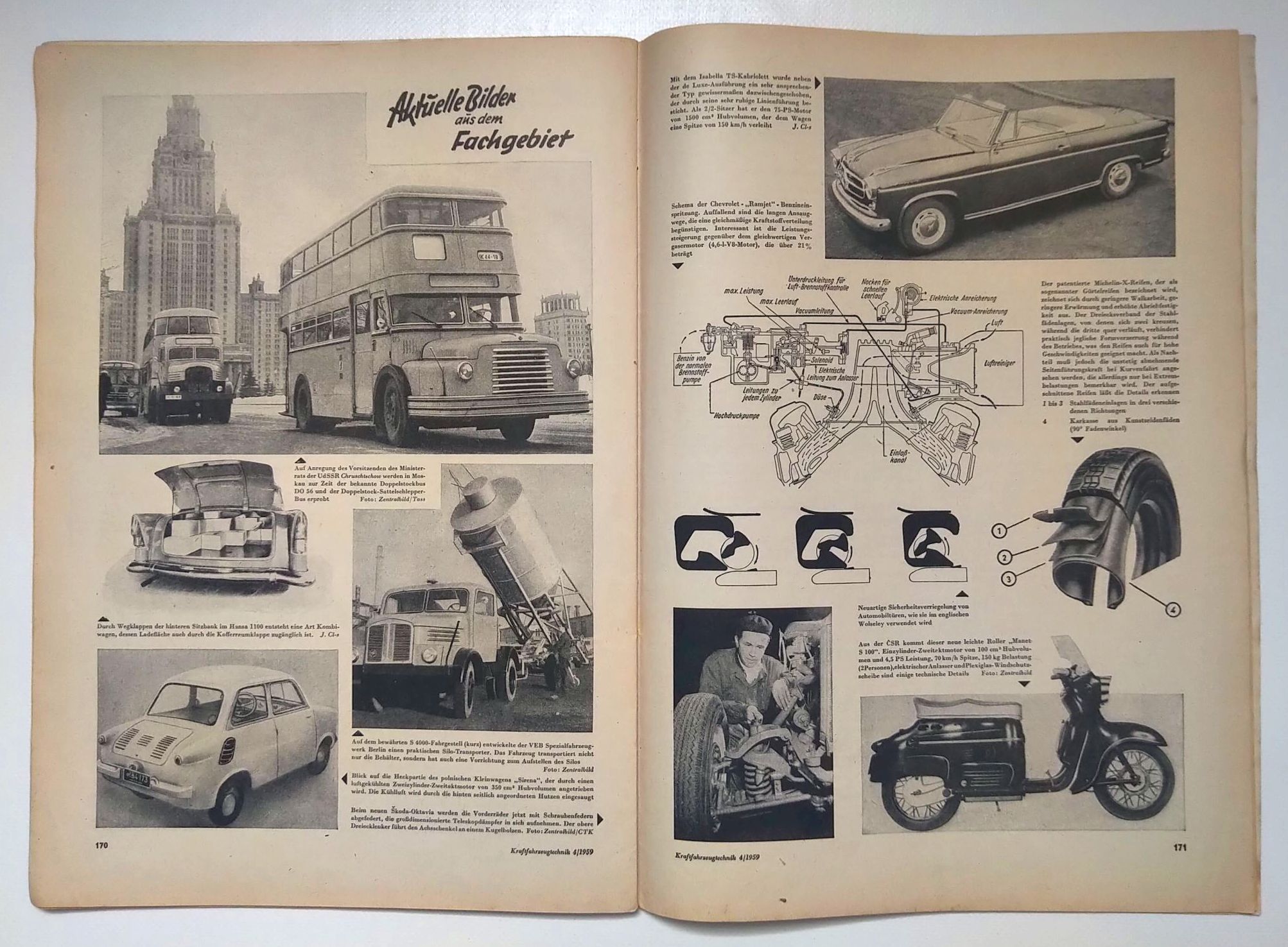 Kraftfahrzeugtechnik Zeitschrift DDR Nr 4 Untersuchung an Servobremsen 1959 Kraftfahrzeugtechnik Zeitschrift DDR Nr 4 Untersuchung an Servobremsen 1959