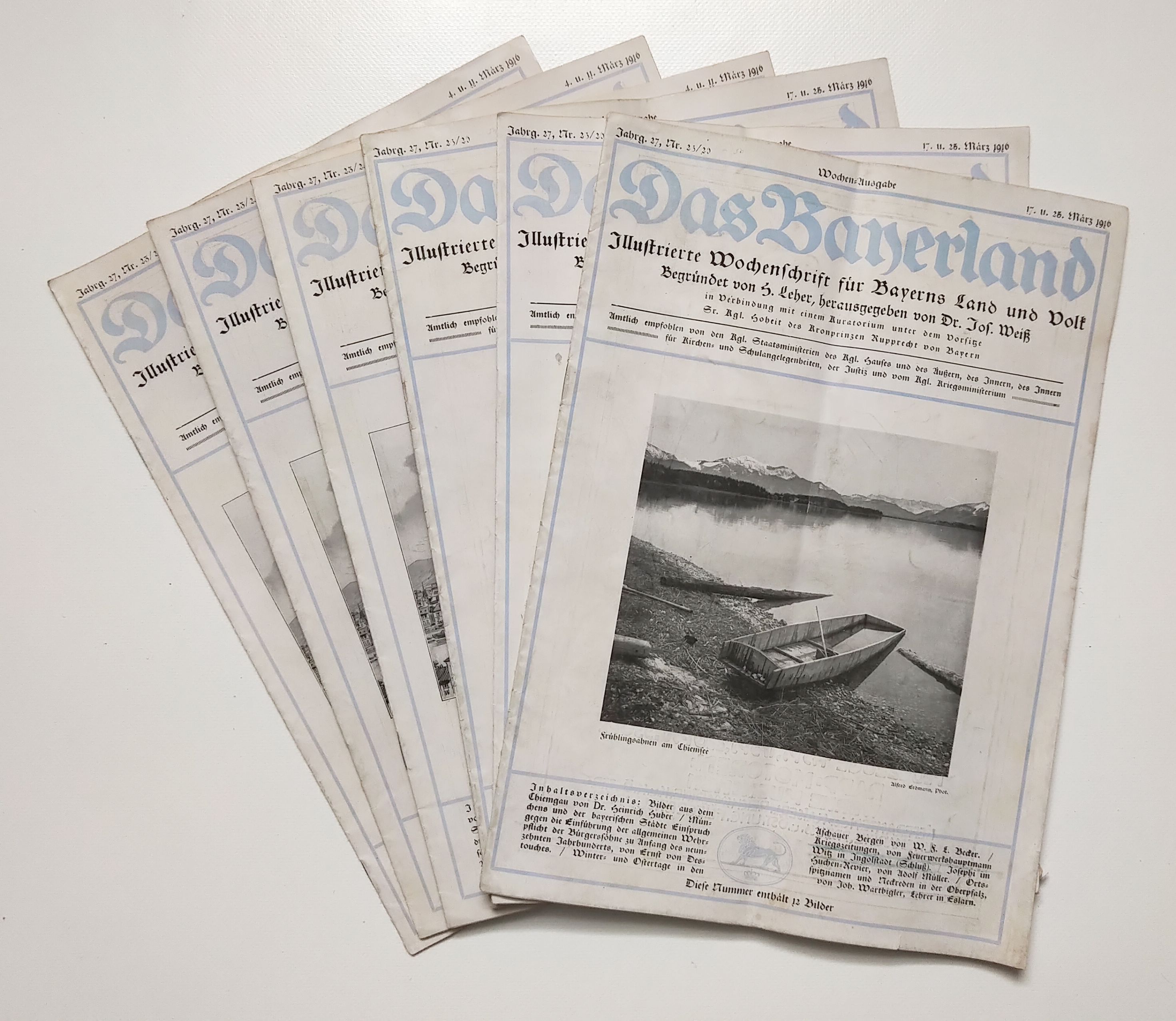 Originale Zeitschriften Das Bayerland 1916 Jahrgang 27 Illustrierte Wochenschrift