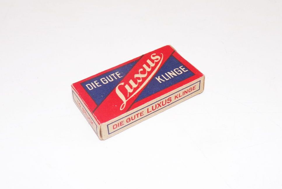 Luxus Klinge Alte Rasierklingen Reklame Sammler razor blades 
