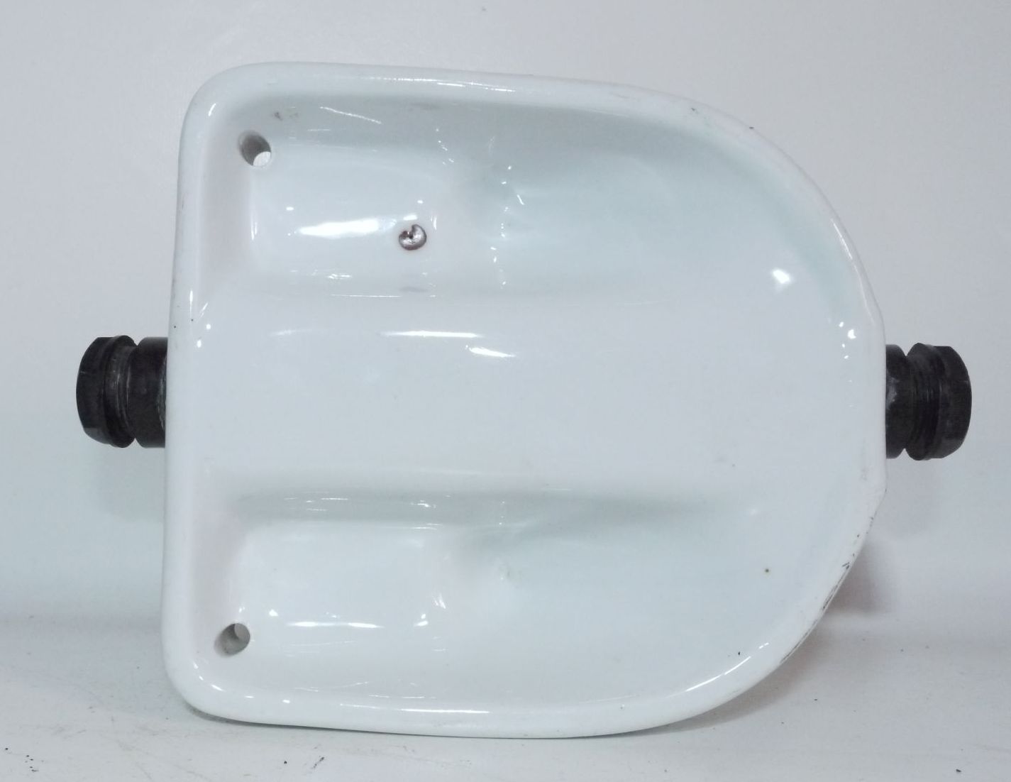 Alte Kugellampe IP41 Glas Weiß Außenlampe Porzellan Fassung schräg