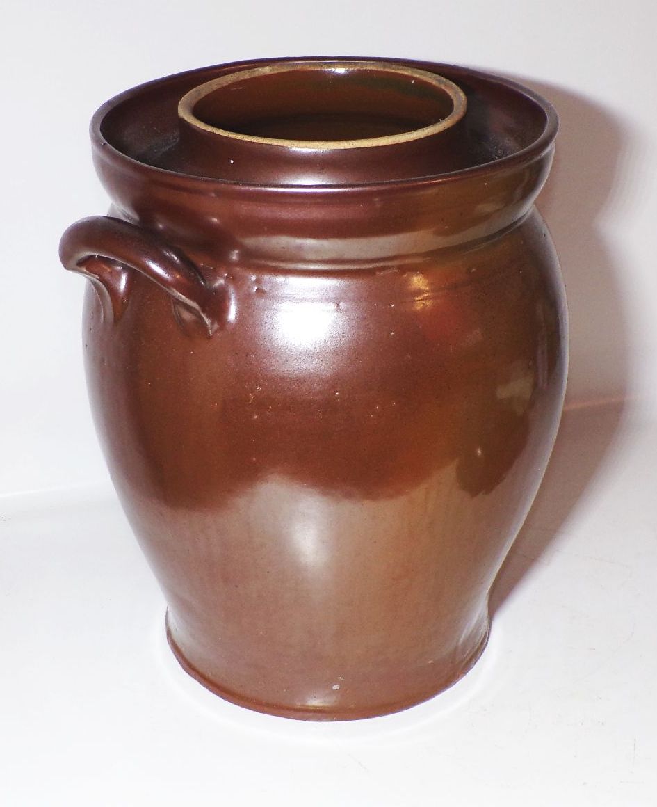 Alter Steinguttopf XL Sauerkrauttopf Tontopf Gärtopf Gurkentopf ...