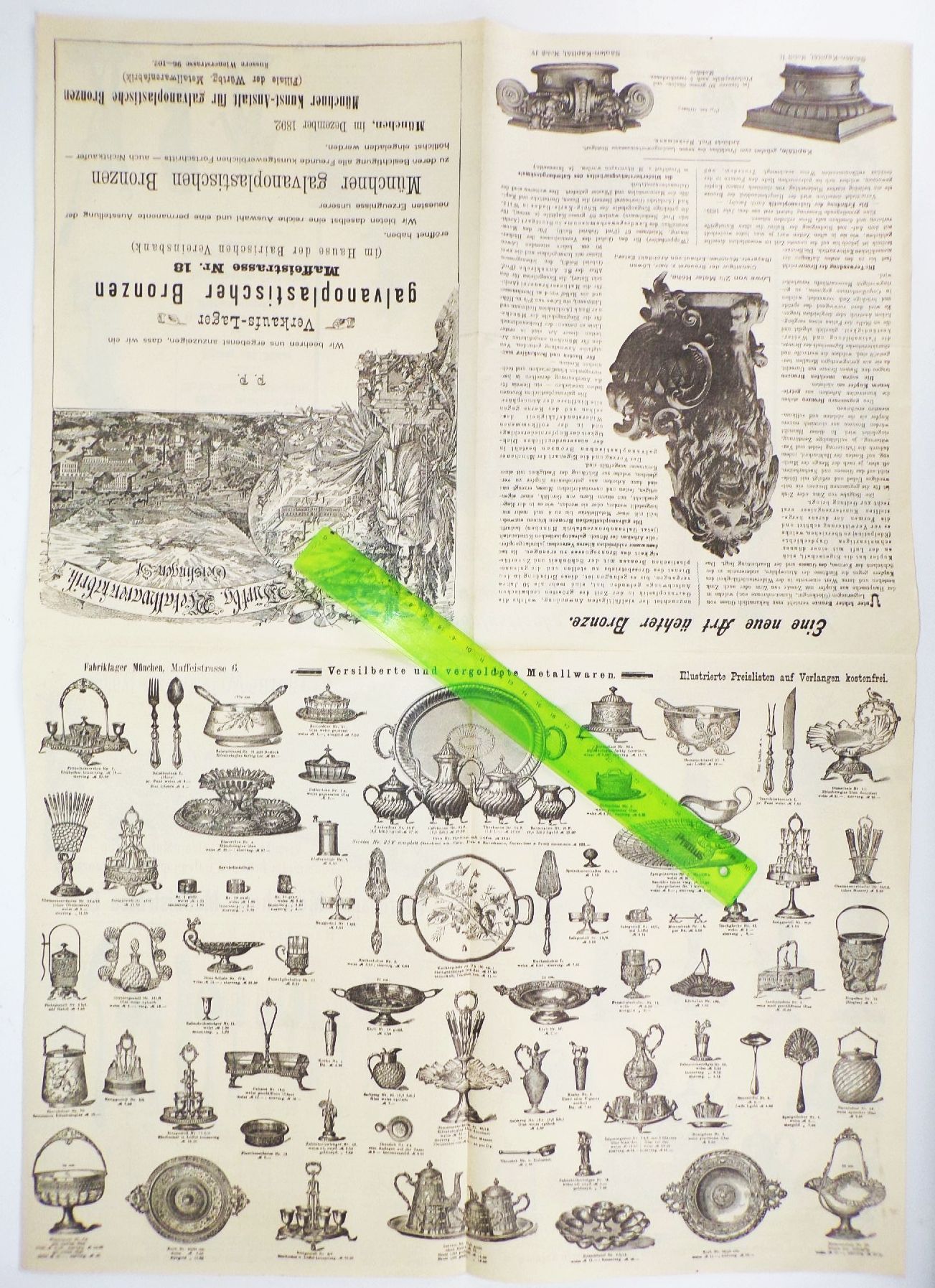 WMF Prospekt Niederlage München Württembergische Metallwarenfabrik Geislingen 