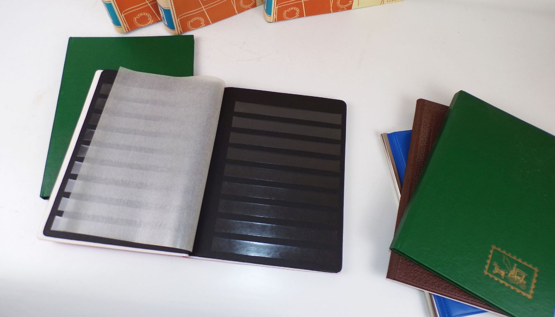 Konvolut Briefmarkenalben Schaubeck Vordruckalbum Leer Leeralben 