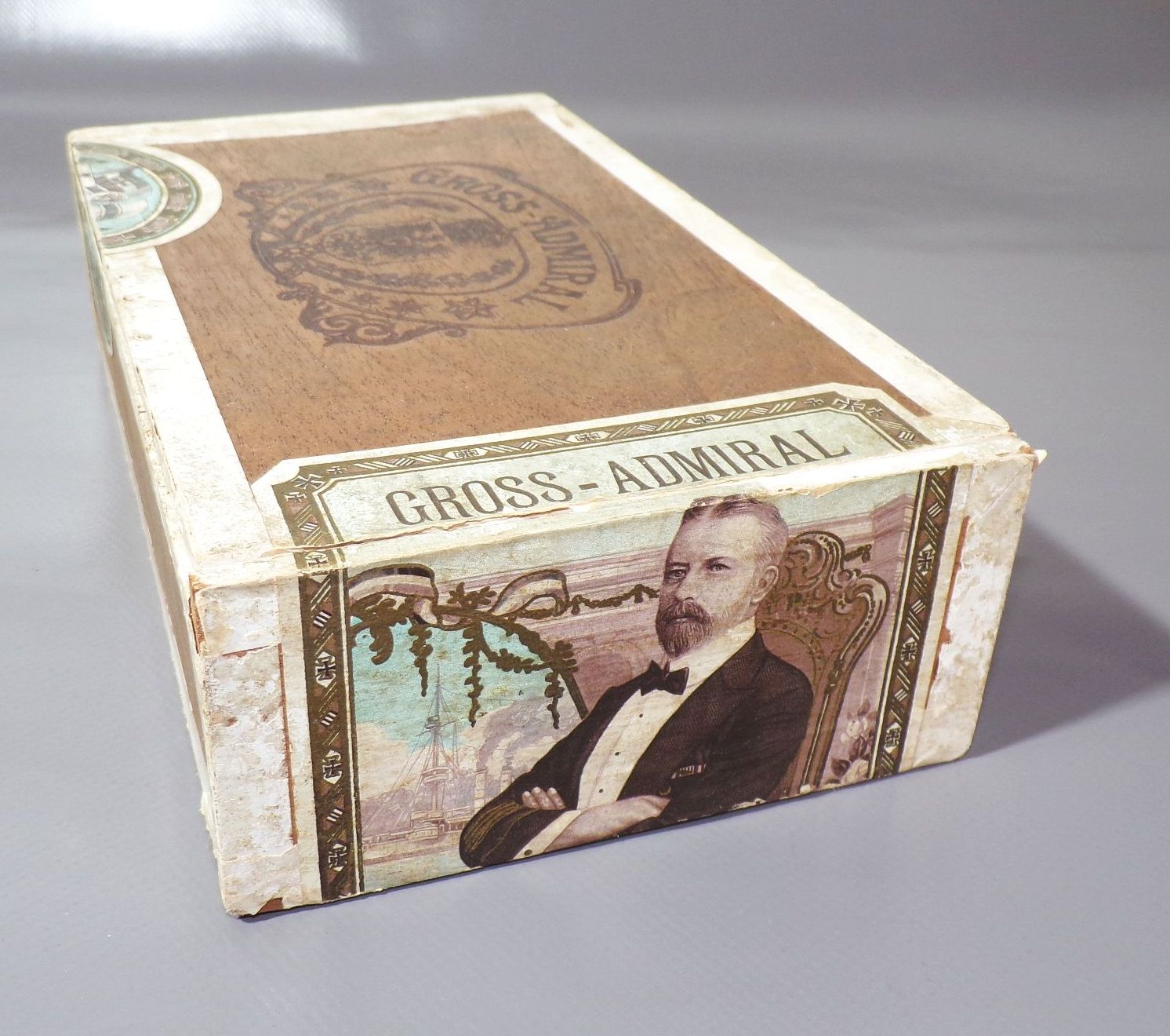 Alte Zigarrenkiste Grossadmiral Kaiserreich Heinrich von Preußen 1 Wk
