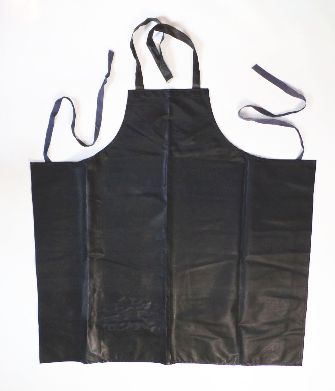 Alte Schürze Gummi Arbeitsschürze Schwarz DDR Vintage 