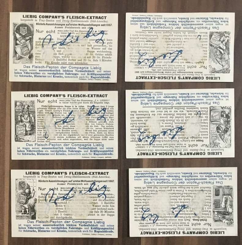 Sammelbilder Liebig Jagdbilder 6 Stück Serie Nr 401