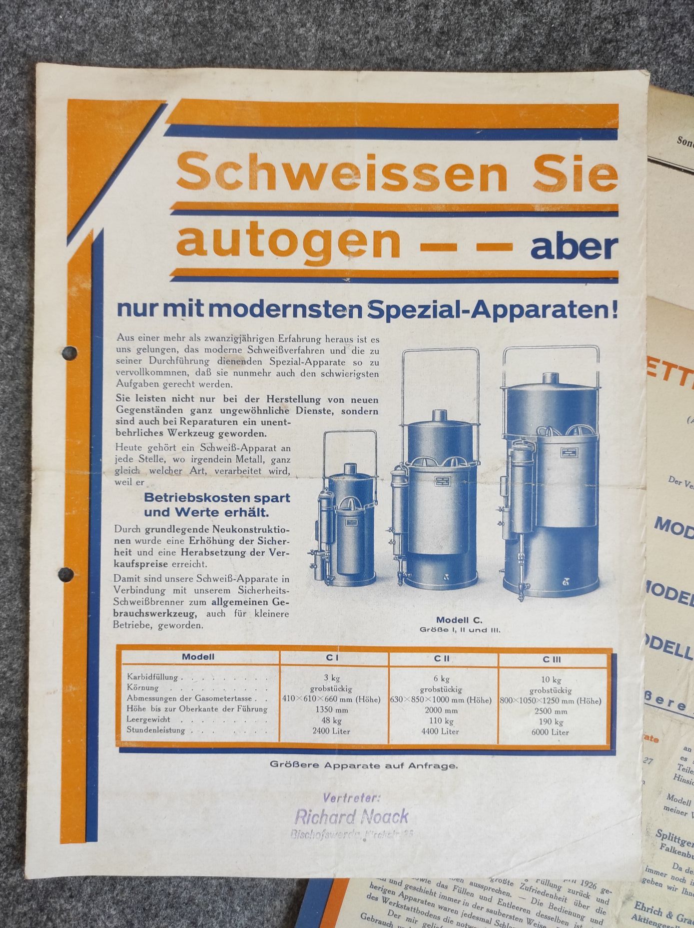 Autogenwerk Schelske Co Berlin Neukölln um 1928 Spezial Apparate Autogenwerk Schelske Co Berlin Neukölln um 1928 Spezial Apparate