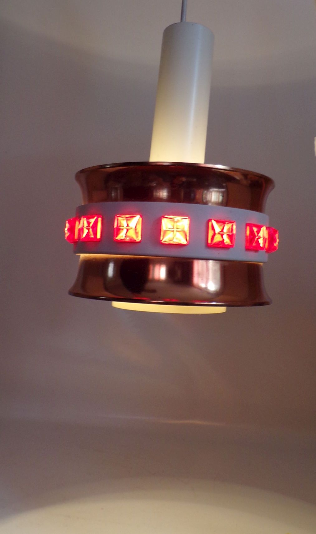 DDR Deckenleuchte Kupfer Optik Space Age 70er Jahre Deko Lampe DDR Deckenleuchte Kupfer Optik Space Age 70er Jahre Deko Lampe