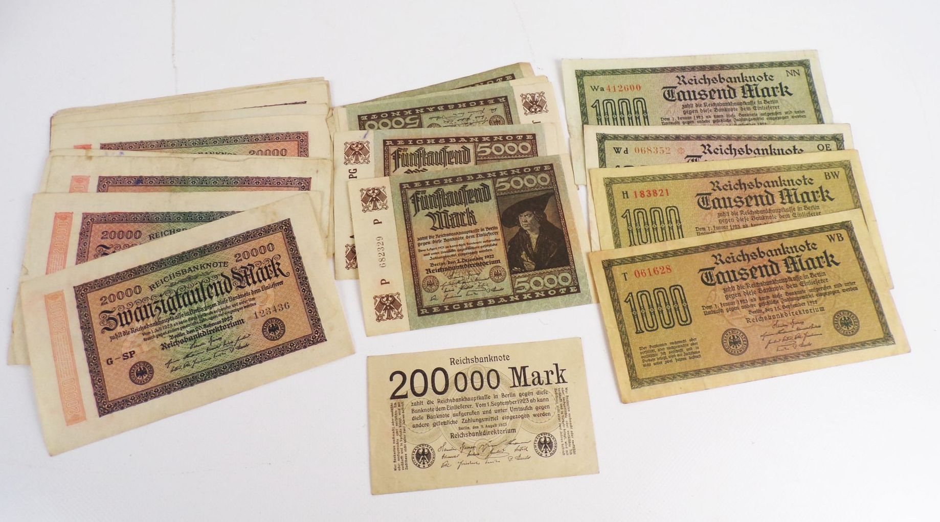 Konvolut alter Geldscheine Mark Kronen Infla Konvolut alter Geldscheine Mark Kronen Infla