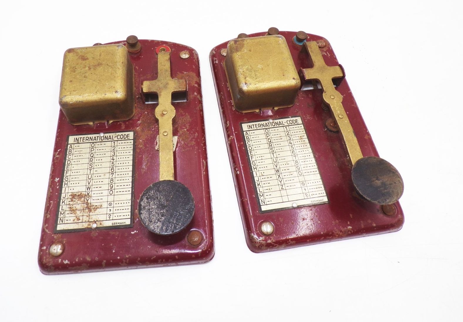 Vintage Morseapparat 2 Stück Morse Taste Antik