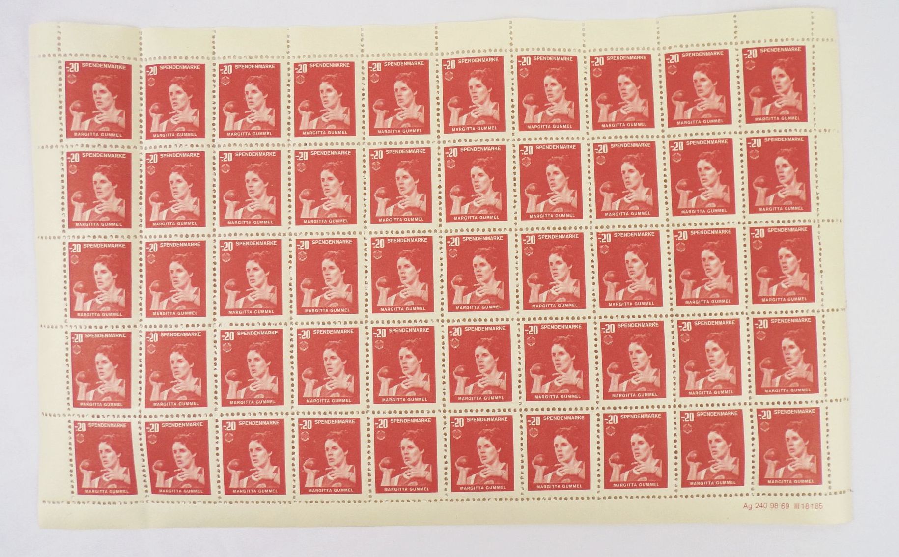 Spendenmarke Blöcke Margitta Gummel DTSB DDR Spendenmarke Blöcke Margitta Gummel DTSB DDR