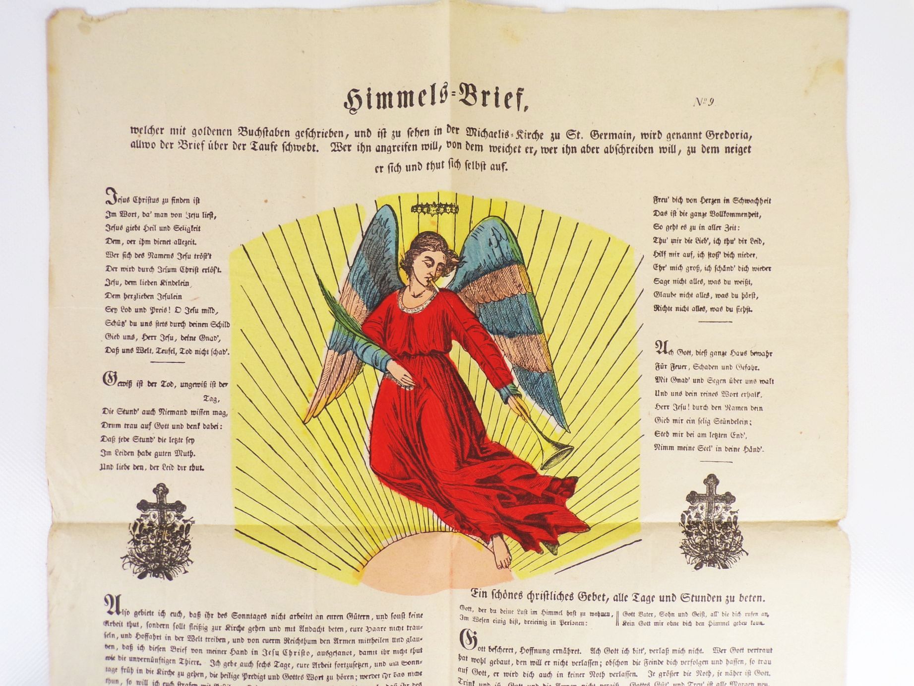 Himmelsbrief um 1870 koloriert Buckardt Verlag Weissenburg Elsaß Himmelsbrief um 1870 koloriert Buckardt Verlag Weissenburg Elsaß