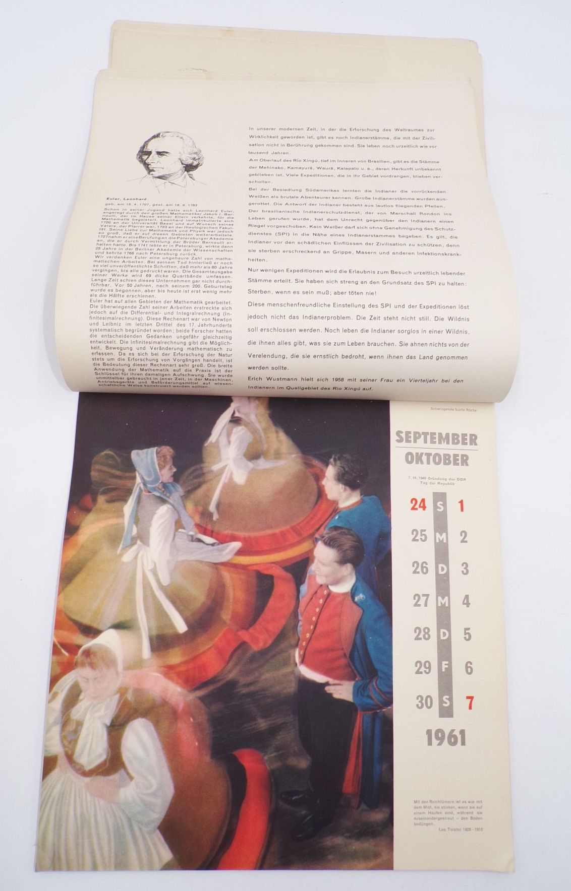 Urania Kalender 1961 DDR Geburtstagsgeschenk Urania Kalender 1961 DDR Geburtstagsgeschenk