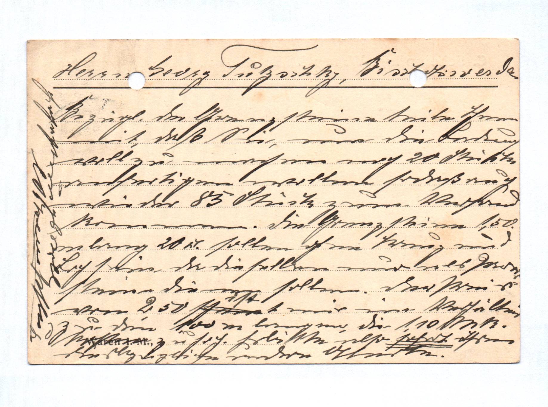 3x Bahnpost Waren Müritz Postkarte 1906