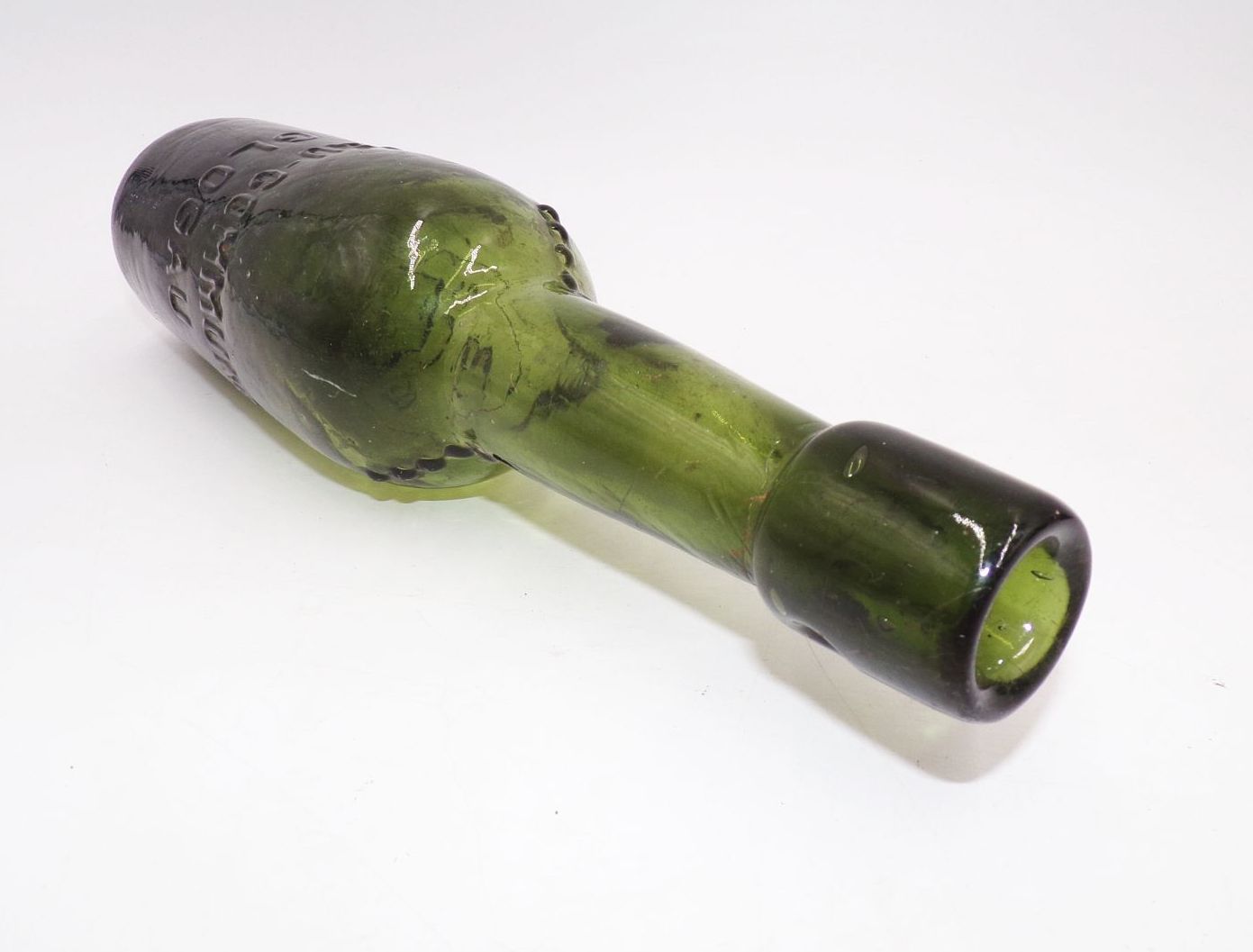Alte Bierflasche Brau Commune Glogau Schlesien um 1920 verziert 