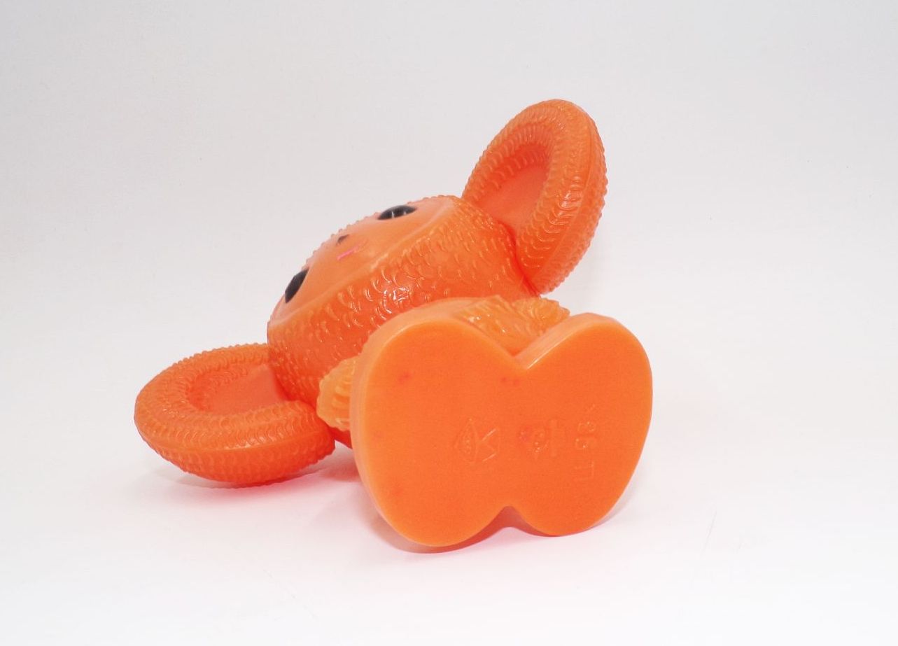 Cheburashka Orange CCCP Sowjetunion Puppe Plaste Design Vintage