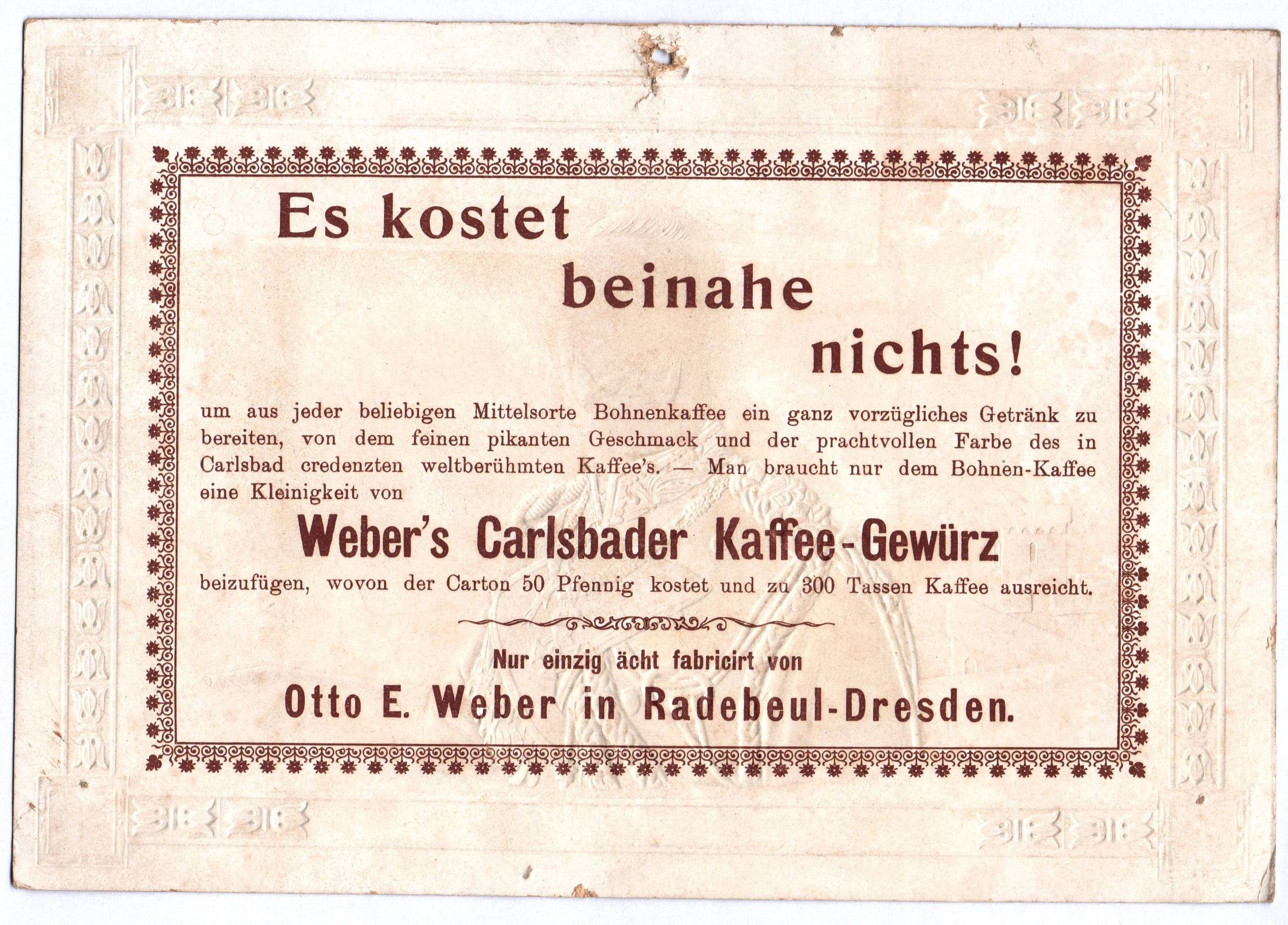 Prunk Sammelbild Kaiser Wilhelm II Otto Weber Radebeul Dresden um 1905 Litho