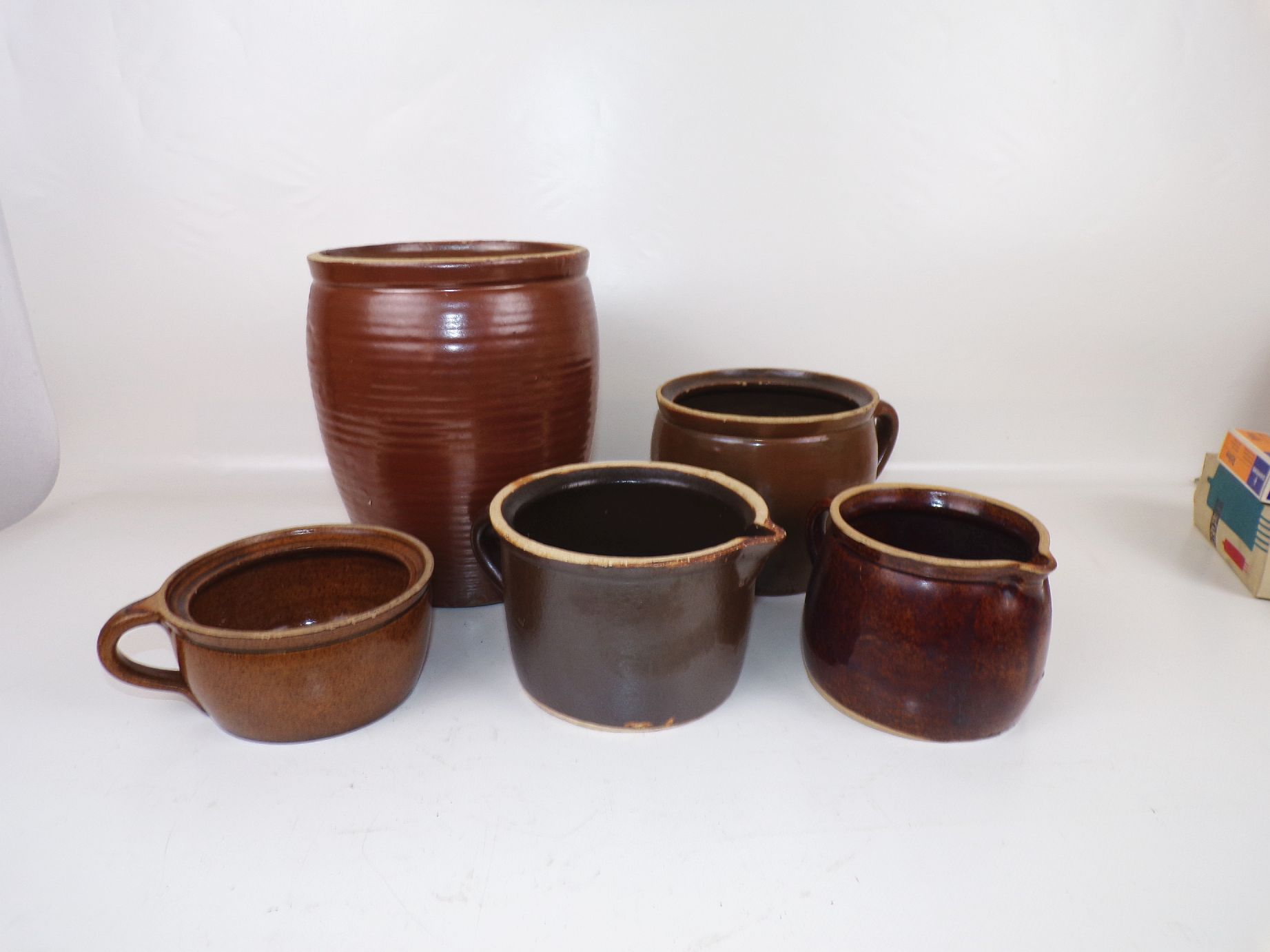 Keramik Gefäß Krug Set 5 Stück Deko Pflanzgefäß Bäuerlich Shabby