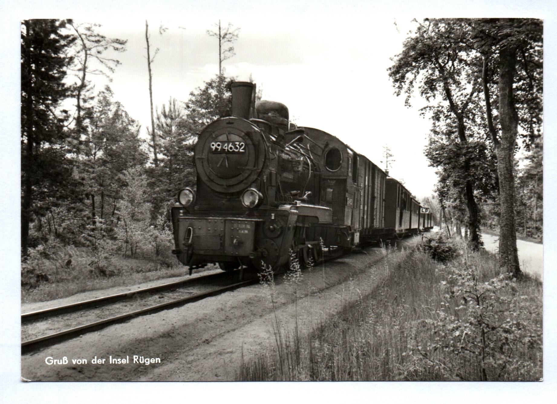 Dampflok 99 4632 Gruß von der Insel Rügen 1983