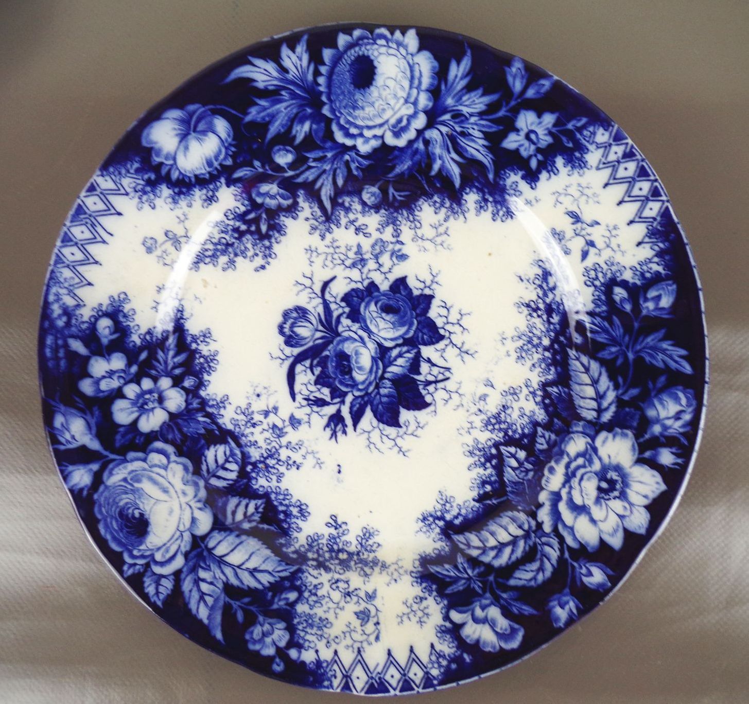 Villeroy Boch Jardiniere Blau 6 Teller Speiseteller Antik Villeroy Boch Jardiniere Blau 6 Teller Speiseteller Antik