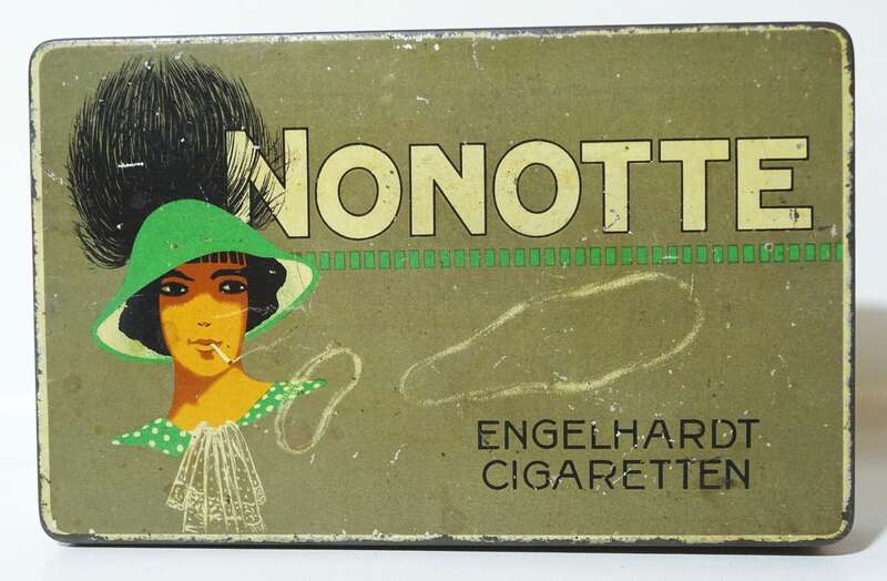 Alte Zigarettendose NONOTTE Engelhardt Cigaretten Bremen 1910er 