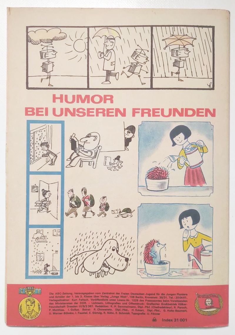 Kinder Zeitschrift mit Beilage 1966 Nr 67 Die ABC Zeitung Aprilheft