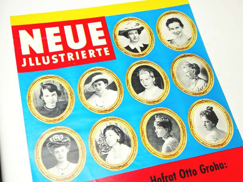 Neue Illustrierte Plakat Otto Groha Prinzessinen Affären 1960er Aushang
