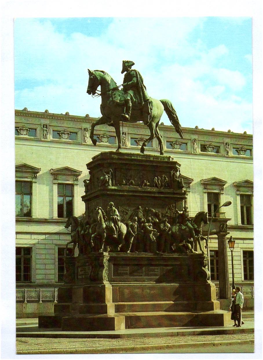 Ansichtskarte Berlin Reiterstandbild Alte Fritz 1986 DDR Friedrich II Unter den Linden Ansichtskarte Berlin Reiterstandbild Alte Fritz 1986 DDR Friedrich II Unter den Linden