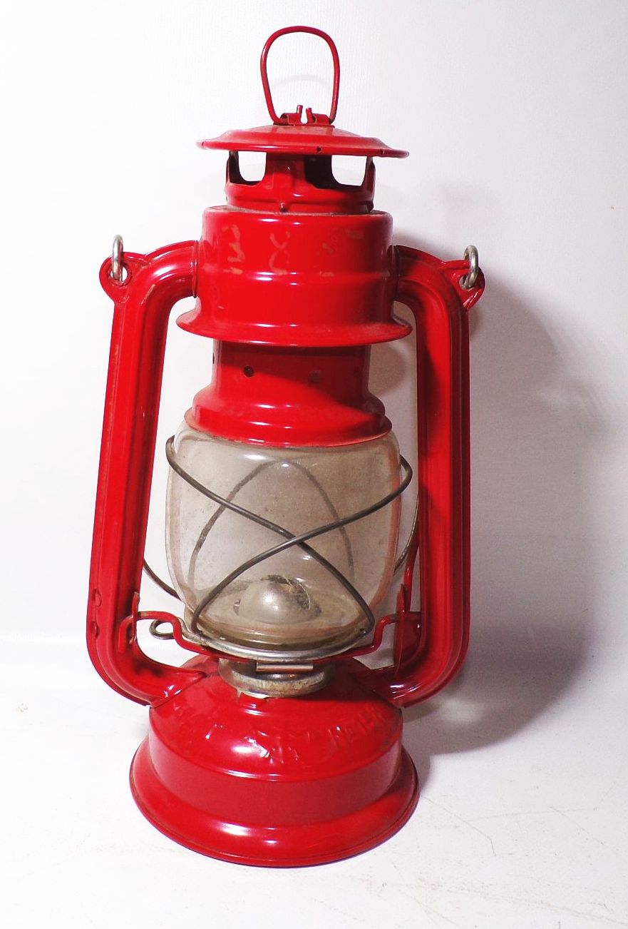 Alte Bat 158 Rot Petroleumlampe Sturmlaterne GDR unbenutzt 