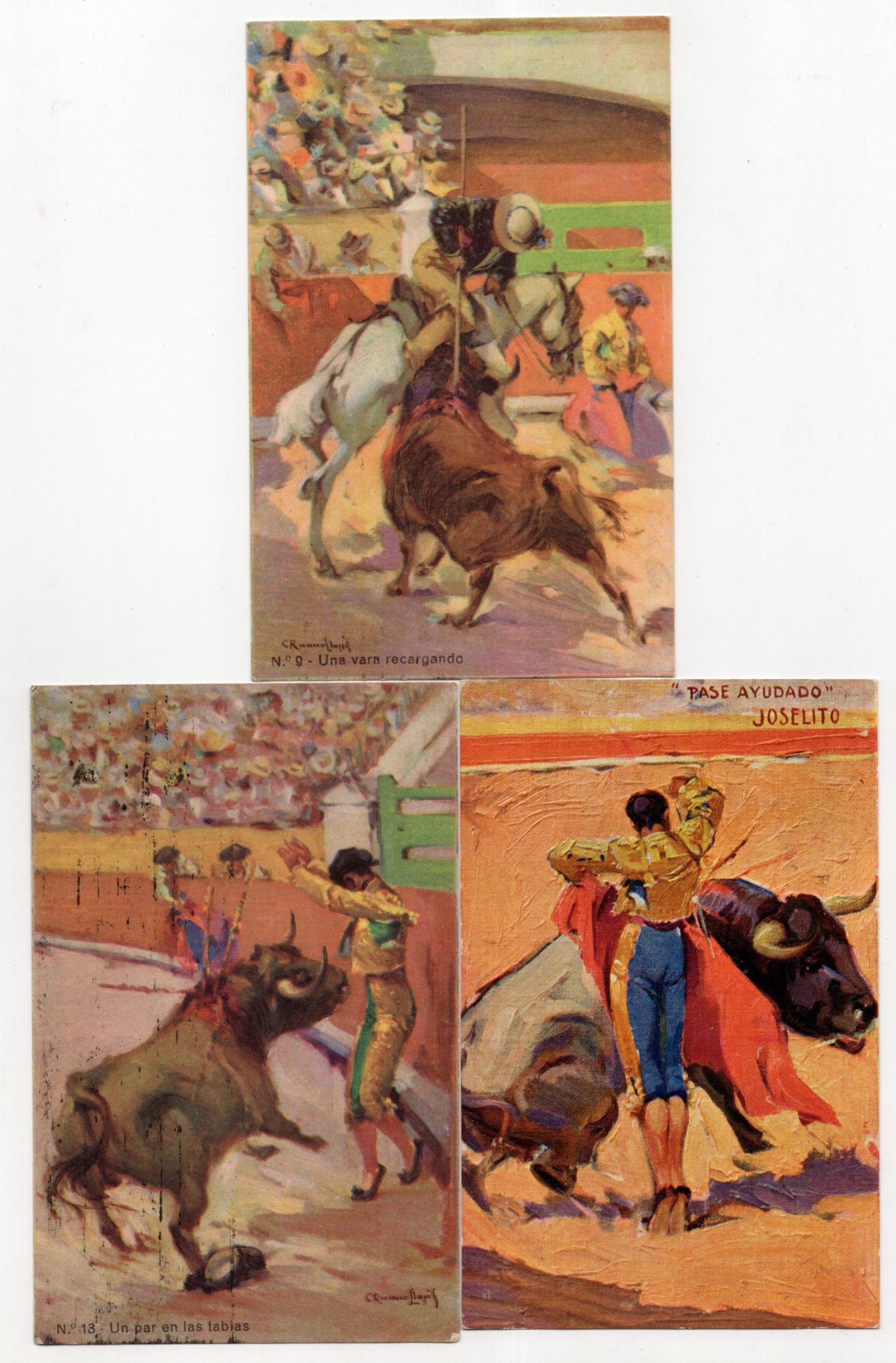 Künstler Ak Stierkampf Arena Spanien 1922 Espania 5 Stück Set