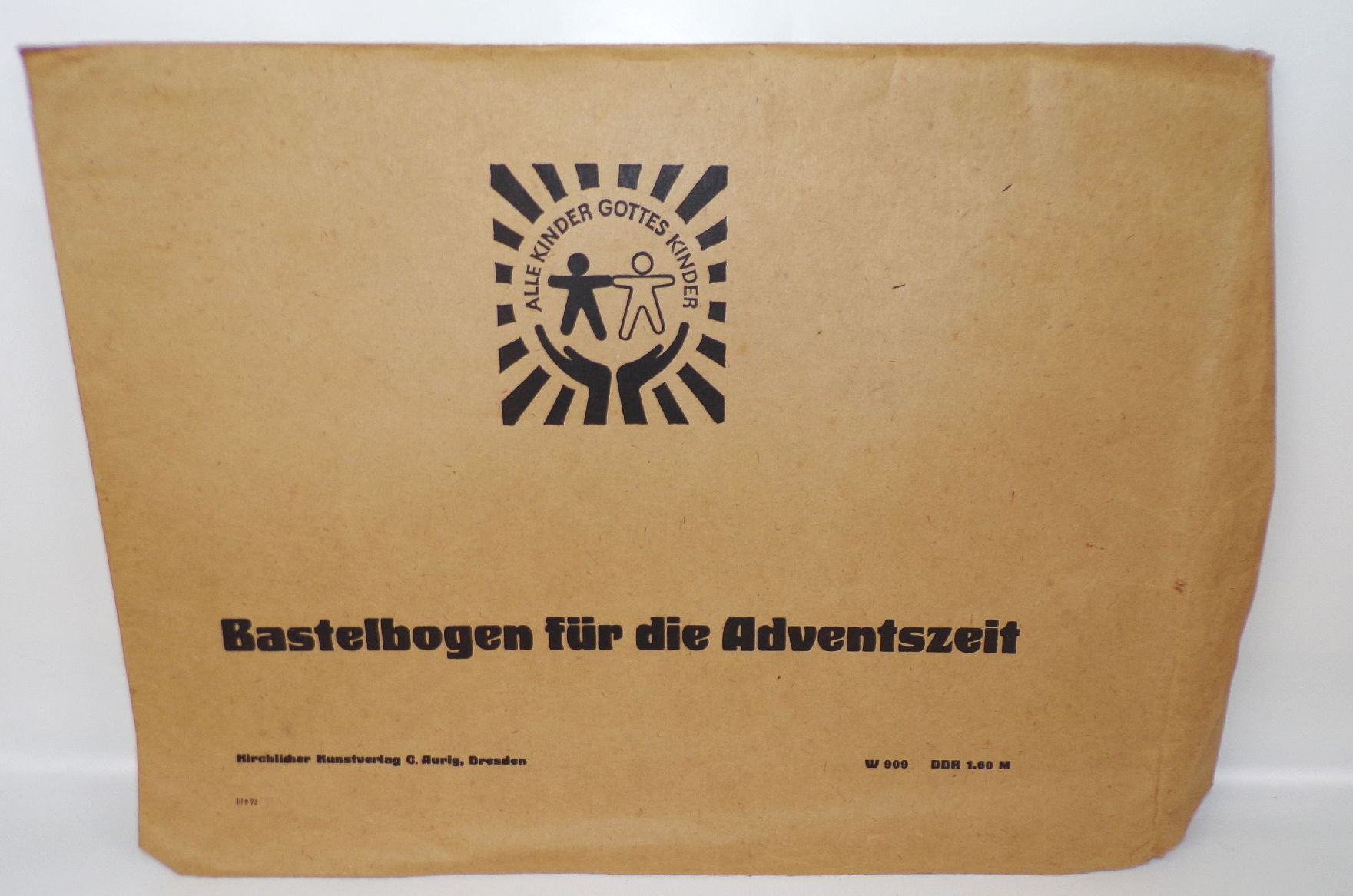 Alter Adventskalender Kirchlicher Kunstverlag Aurig Dresden 1973 DDR 