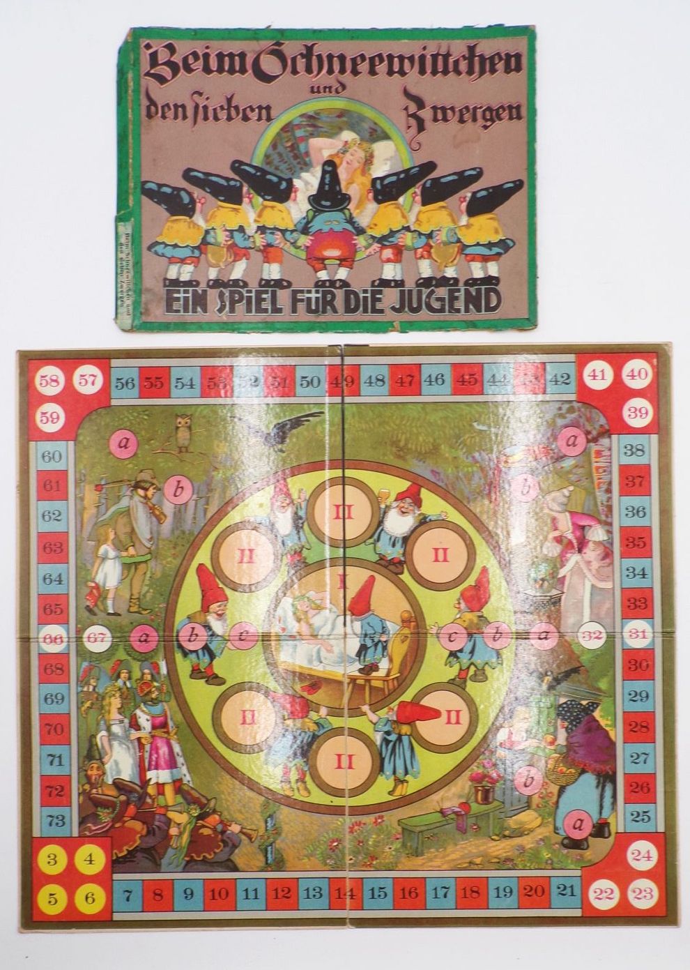 Alter Spielplan Beim Schneewittchen und die sieben Zwergen um 1920